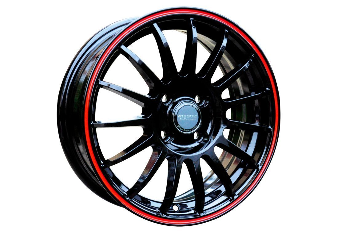 RM31 16X6.5 4X100 ET36 60.1 M31 Black+Red line Extreme Vision 